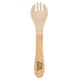 image 7 of Tiny Dining Bamboo Silicone Tip Forks - Beige - Children's Baby Toddler Soft Curved Feeding Weaning Fork - Set of 2 | Cream | Beige