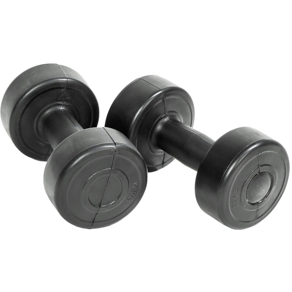 image 1 of Sit-Up Bench Cuttler - 6 positions, padded leg brace, foldable, inc. 2 dumbbells and elastic bands