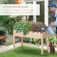 image 4 of Outsunny Raised Wood Garden Bed Planter Vegetables Grow Flower Herbs