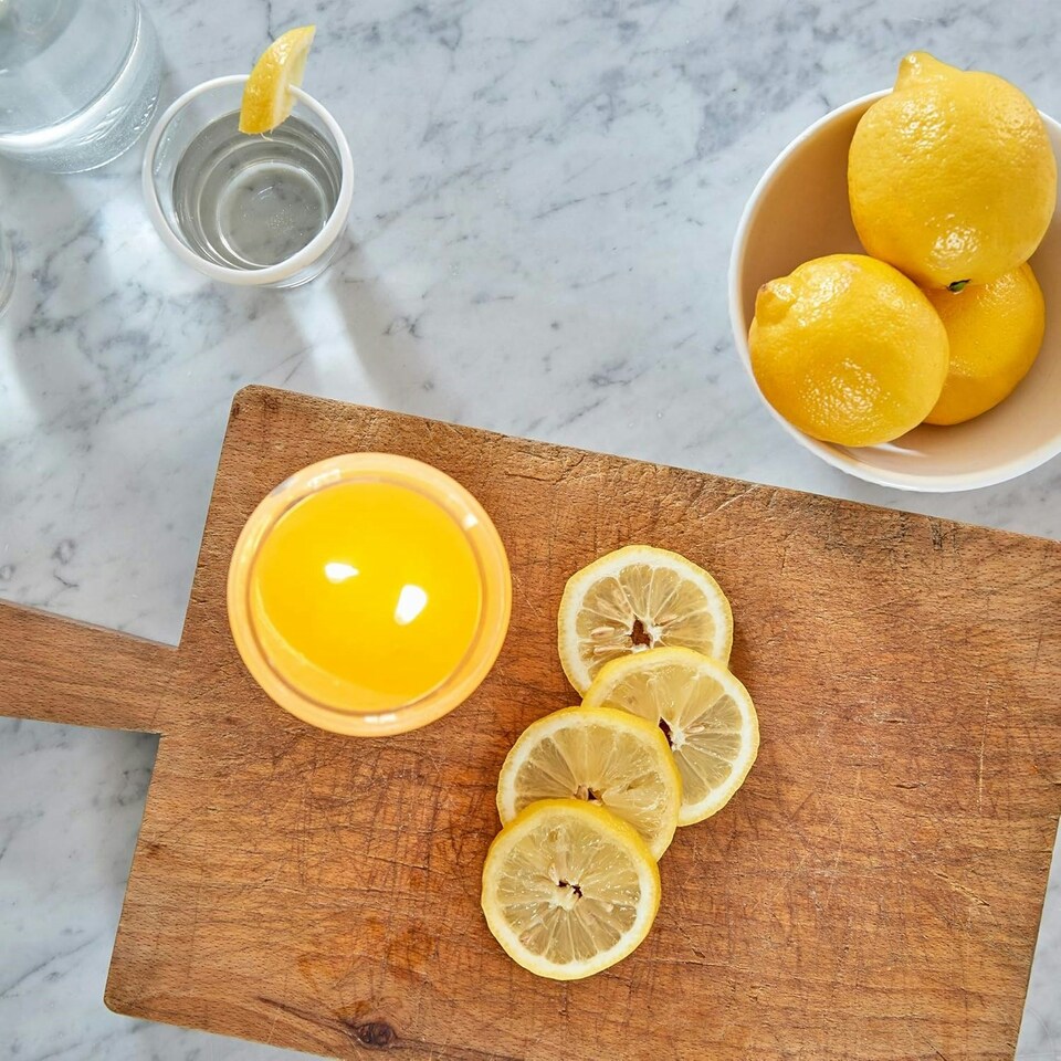 image 1 of Village Candle Large Jar Candle Fresh Lemon Yellow | One Size