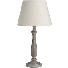 Hill Interiors Teos Table Lamp (UK Plug) - Beige/Light Brown - One Size