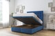 image 2 of Sloomy Alabama Navy Plush Ottoman Bed Base With 54" Floor Standing Headboard 5' King | Blue | Navy | King | 1