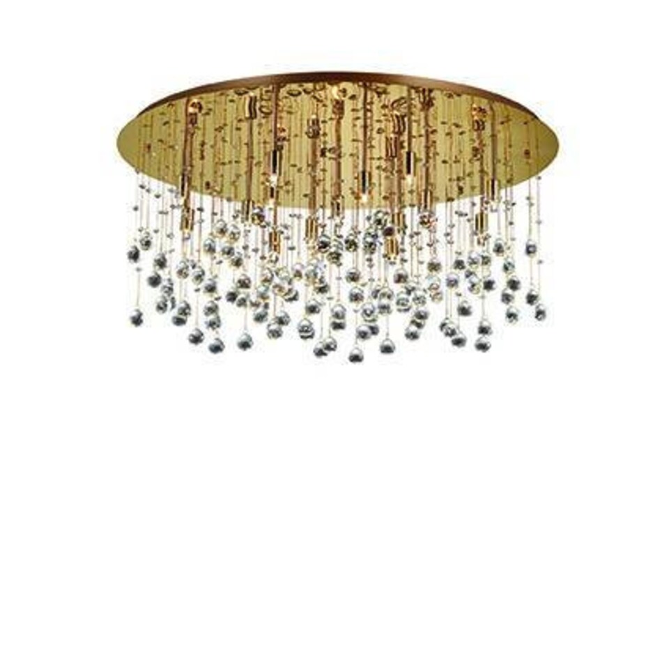image 1 of Moonlight  15 Light Extra Large Semi Flush Ceiling Pendant Gold, G9