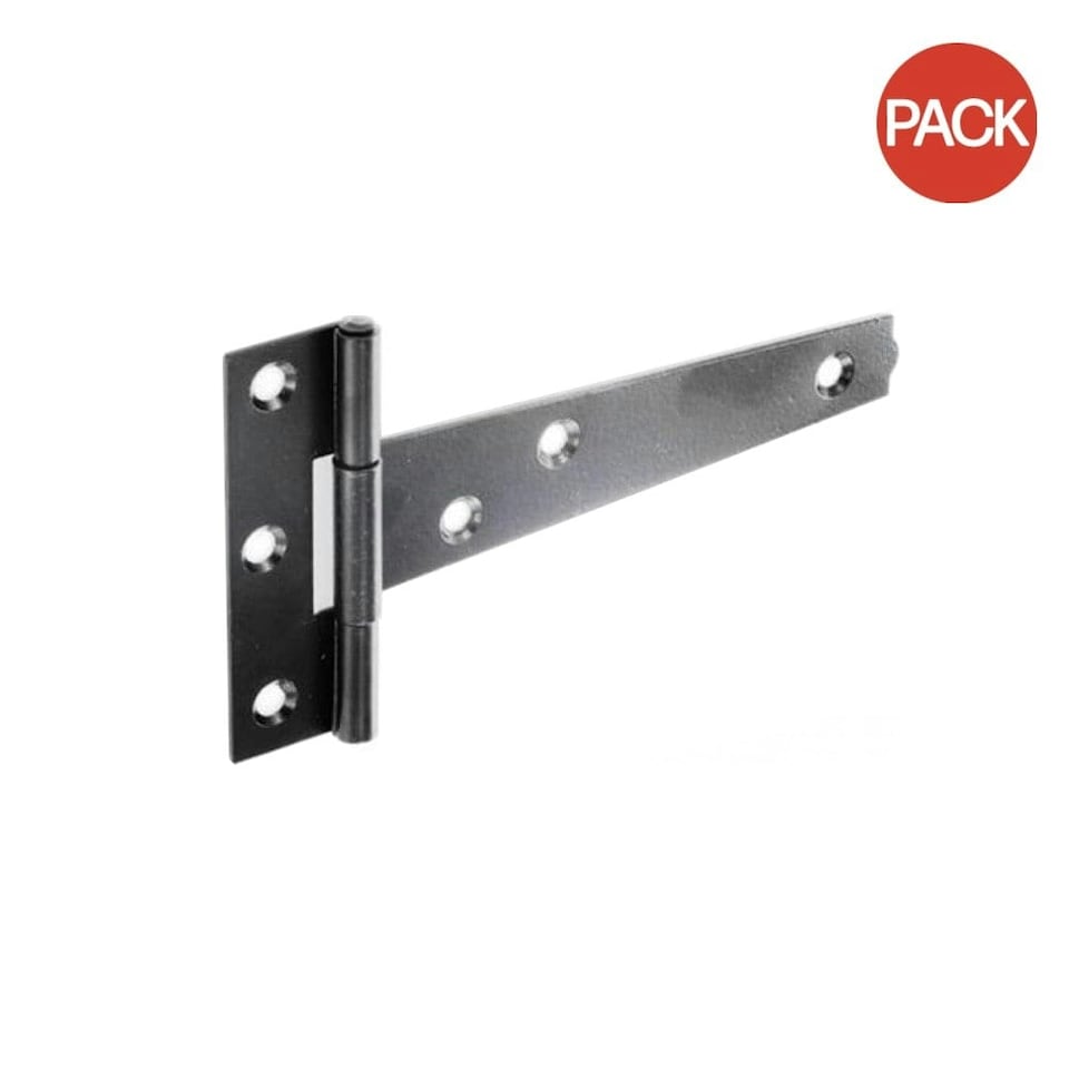 image 1 of Securit Tee Hinge (Pack of 10) - Light Black - 3.9in x 4in x 0.04in