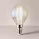 image 3 of ValueLights 4 Pack Filament E14 Amber Tinted Golfball Light Bulbs | Clear