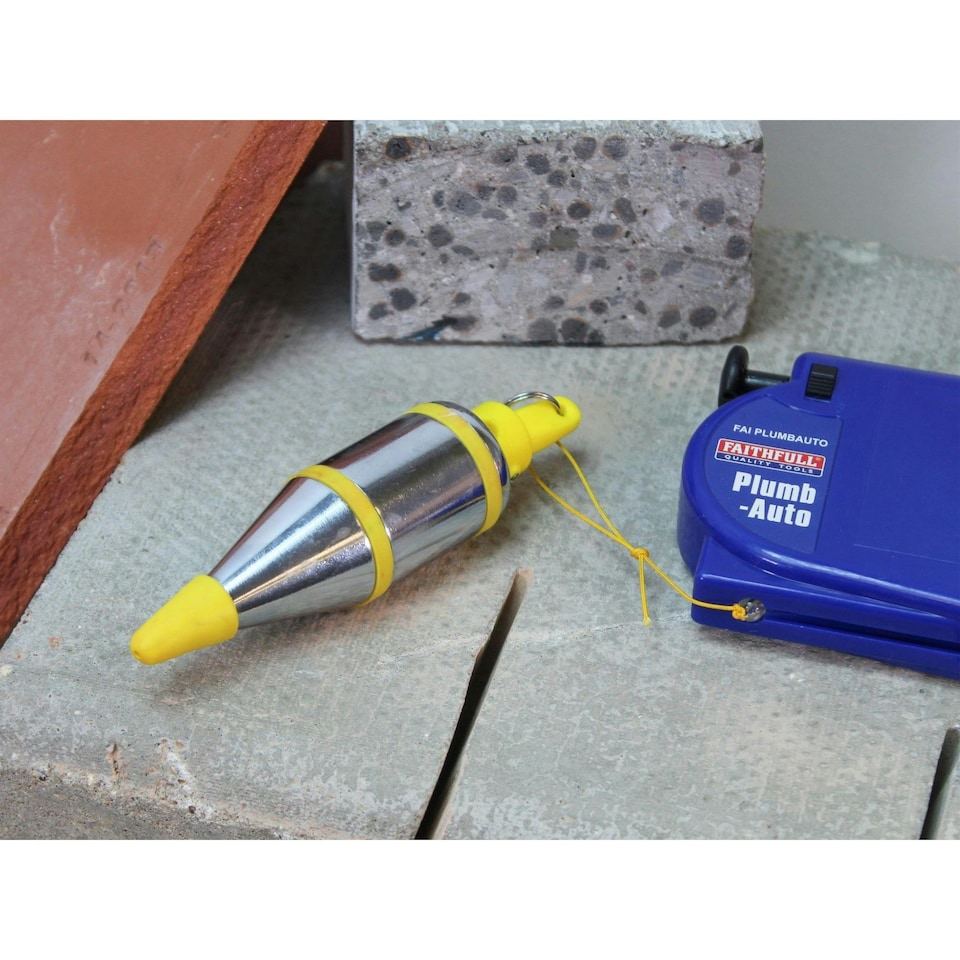 image 1 of Faithfull Plumb-auto Automatic Plumb Line 400g (14oz) - Multi Colour - One Size