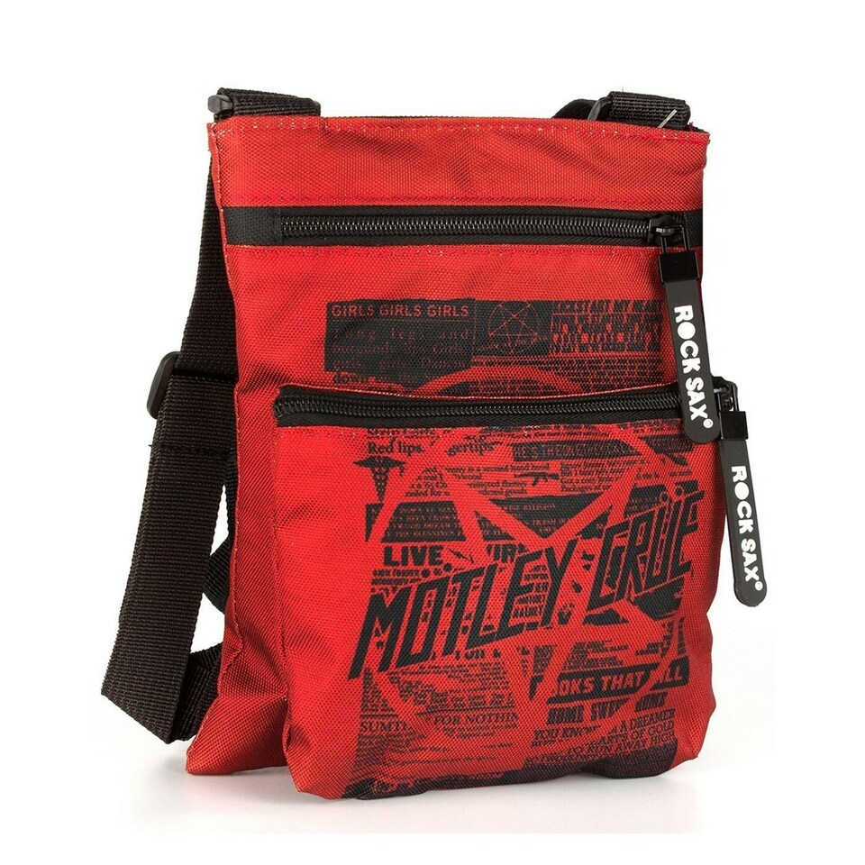 image 1 of Rock Sax Girls Live Motley Crew Crossbody Bag - Red - One Size Red