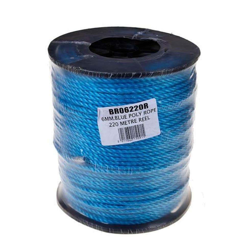 6mm Blue Poly Rope Reel 220m - One Colour - One Size