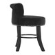image 3 of Interiors by Premier Black Velvet Bar Chair, Comfortable Seating Breakfast Bar Chair, Footrest Living Bar Chair Kitchen