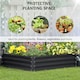 image 3 of Outsunny Raised Garden Bed Metal Patio Backyard Flower Vegetable Planter Green