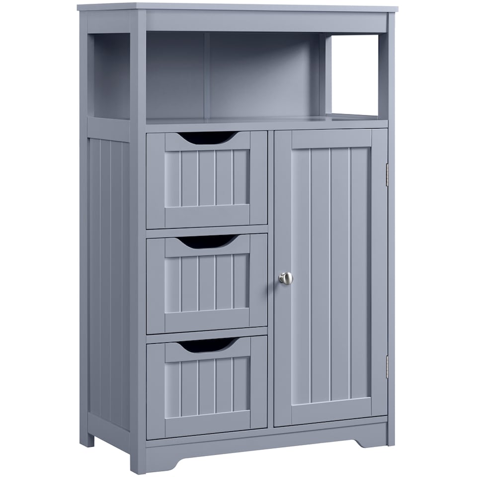 image 1 of Yaheetech Bathroom Floor Cabinet with Three Drawers