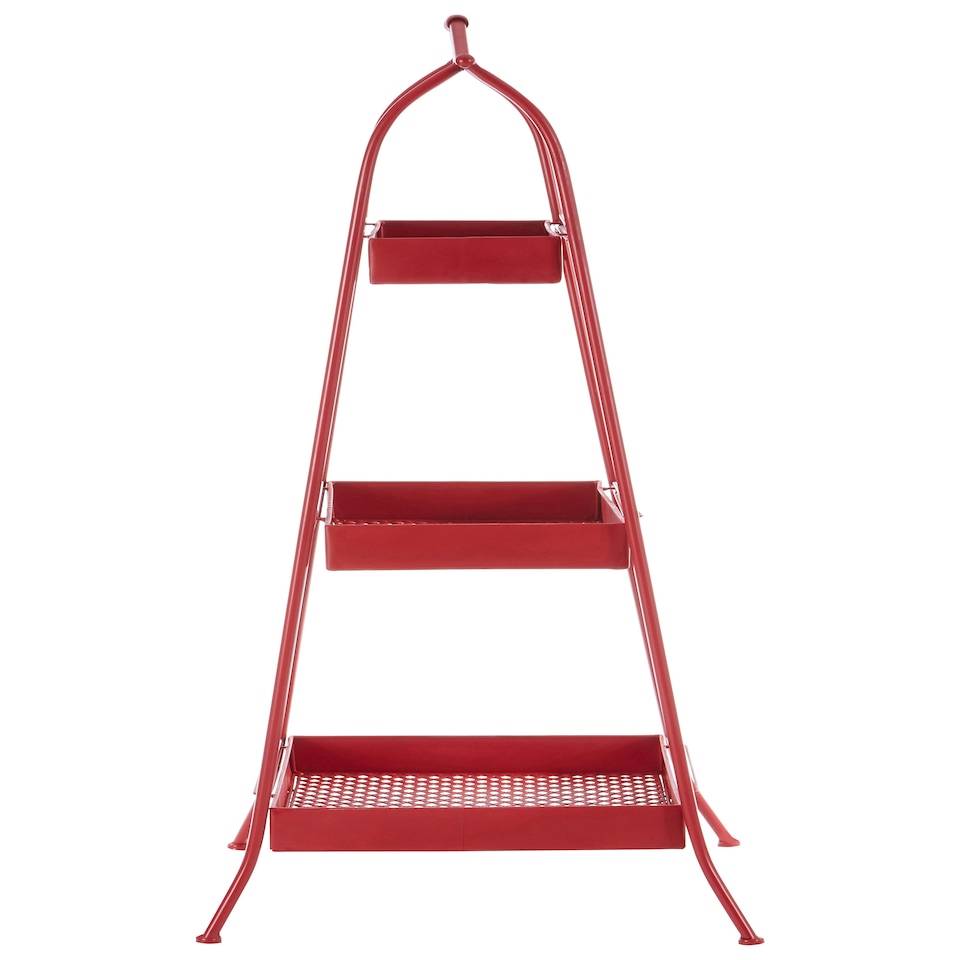 image 1 of Lexa Red Metal Storage Rack Red