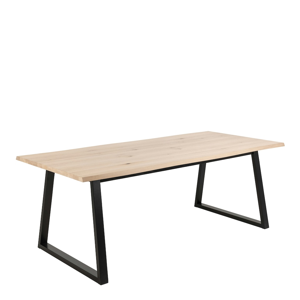 image 1 of Malika Dining Table in White Oak and Black