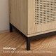 image 6 of Vonhaus Lena Rattan Effect TV Stand with 2 Open Shelves for Living Room