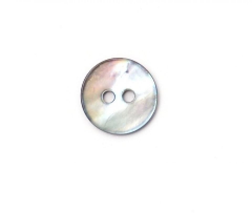 Crendon Grey Round Natural Shell Buttons for Dressmaking - 11mm - per value pack of 50