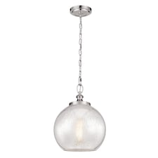 Tabby 1 Light Dome Ceiling Pendant Brushed Steel, E27