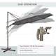 image 3 of Outsunny 3(m) Cantilever Parasol 360 Rotation Roma Umbrella Grey