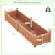 image 2 of COSTWAY Wood Raised Garden Bed Large Planter Box w/Divider-Brown