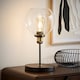 image 2 of ValueLights Sheridan Industrial Black Table Lamp | Clear