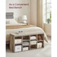 image 6 of Cushioned Shoe Storage Bench with Adjustable Shelves and 10 Compartments, Camel Brown