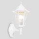 image 3 of ValueLights White Outdoor Garden Security IP44 Rated Wall Light Lantern With PIR Motion Detector Sensor And 1 x 6w LED ES E27 Bulb | White