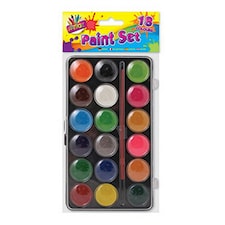 ArtBox 18 Colour Paint Box With Brush - Multicoloured - One Size