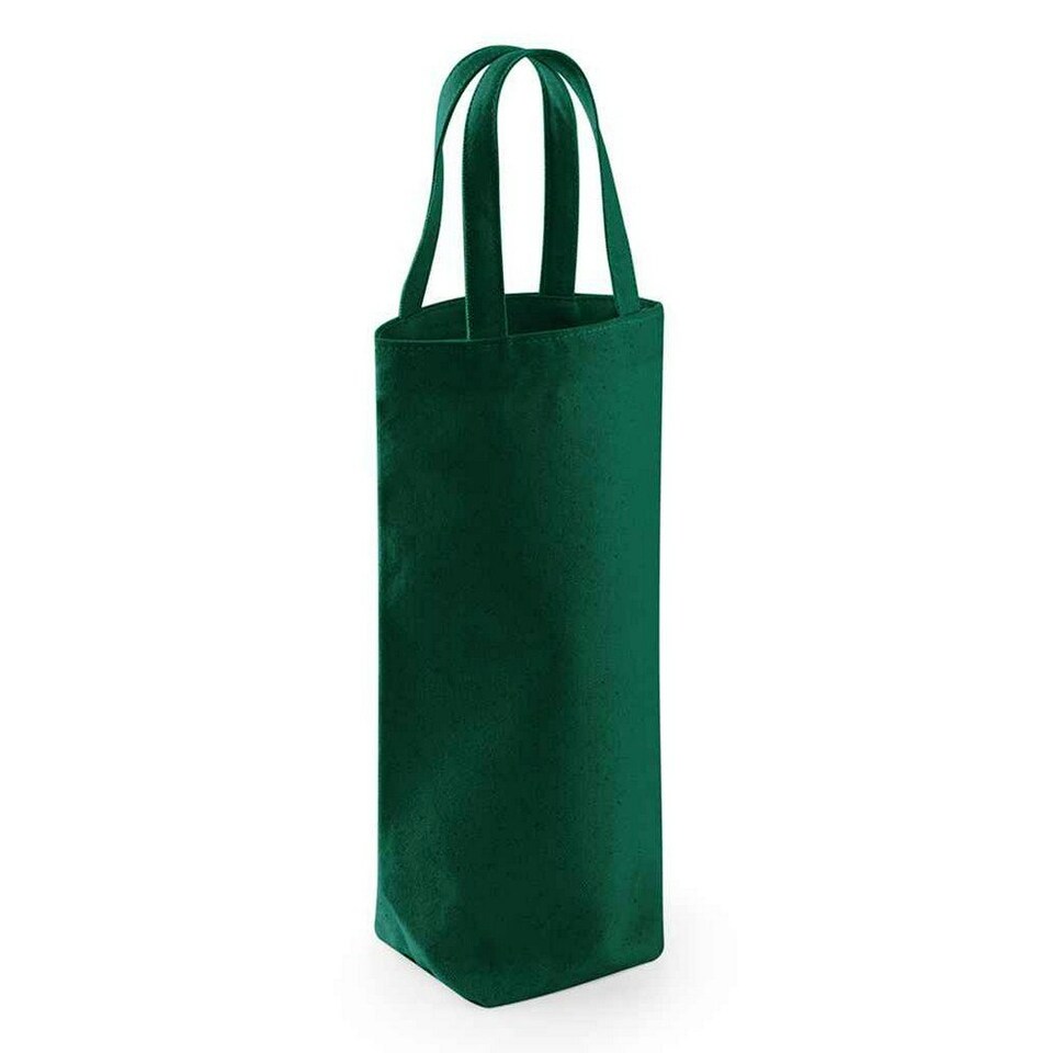 image 1 of Westford Mill Fairtrade Bottle Bag - Bottle Green - One Size