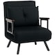 image 1 of HOMCOM Click Clack Single Chair Bed Settee for Living Room, Black | Black