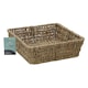 image 2 of JVL Hand Woven Seagrass Square Storage Tray, Capacity 4.2L, Set of 2 Brown