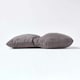 image 4 of Homescapes Grey Faux Suede Back Support Cushion | Grey | Grey | H 58 x W 68 x D 15 cm