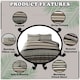 image 2 of VELVETIO Burford Stripe Complete Duvet Cover Set with Fitted Sheet Breathable Bedding Quilt Brown | Natural | King