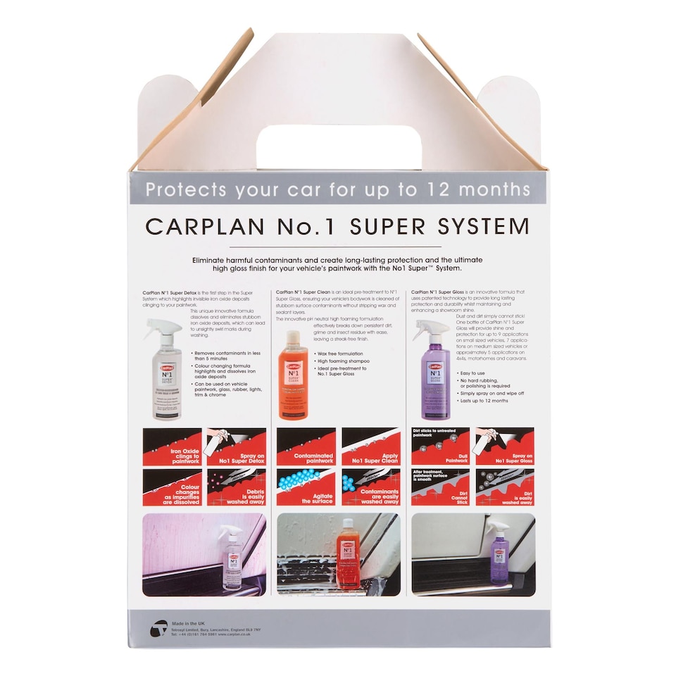 image 1 of Car Wash Valet Detailing Gift Set Pre Clean Wash Protect Shine CarPlan No1