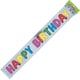 image 2 of Unique Party Foil Happy Birthday Banner - Multicoloured - One Size (UTSG38391)