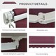 image 6 of Outsunny Garden Sun Shade Canopy Retractable Awning, 3 x 2.5m, Wine Red 