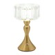 image 4 of Hestia Crystal Effect USB Touch Table Lamp with Curved Bronze Base
