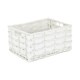 image 5 of Unlined Medium White Scandi Storage Basket | White | White