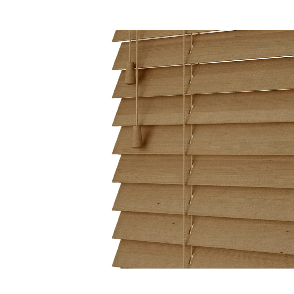 image 1 of 240cm Deer Wooden Venetian Blinds With Strings (130cm drop) Brown | Brown