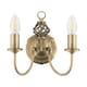image 1 of Barley Twist - Antique Brass Wall Light | Yellow | 1