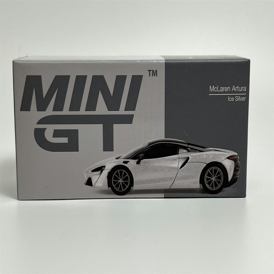 image 1 of McLaren Artura Ice Silver RHD 1:64 Scale Mini GT MGT00582R