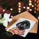 image 4 of Black Poodle Colourful Flower Fur Coat Dog Lover Birthday Card