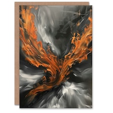 Firebird Phoenix Abstract Flame Wings Him Her Birthday Card
