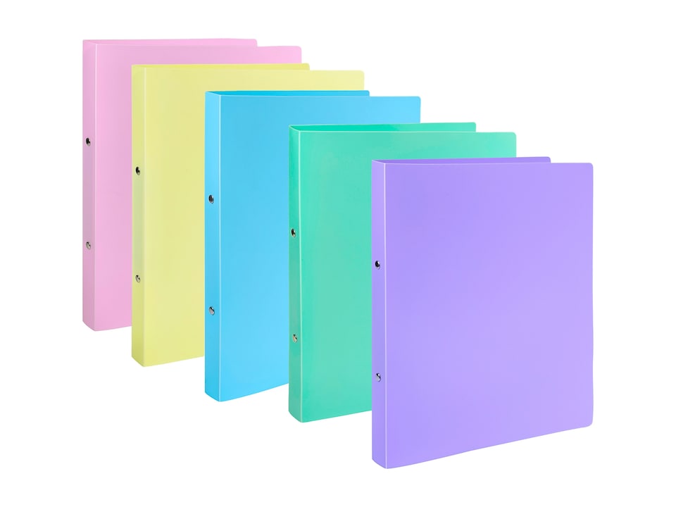 image 1 of Pack of 10 Multi Pastel Colours A4 Ring Binders | Multi | 10