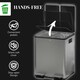 image 10 of HOMCOM 2 x 20L Dual Kitchen Bin Pedal Bin for Recycling and Waste, Silver Black | 40L