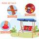 image 5 of Outsunny 2 Seater Kids Swing Chair, Cowboy Themed with Adjustable Canopy