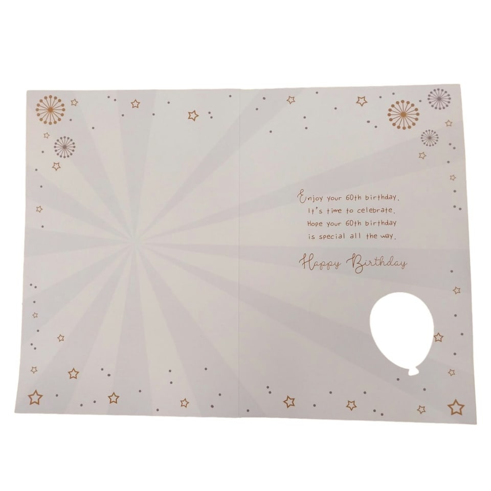 image 1 of Age 60 today Balloon Boutique Greeting Card