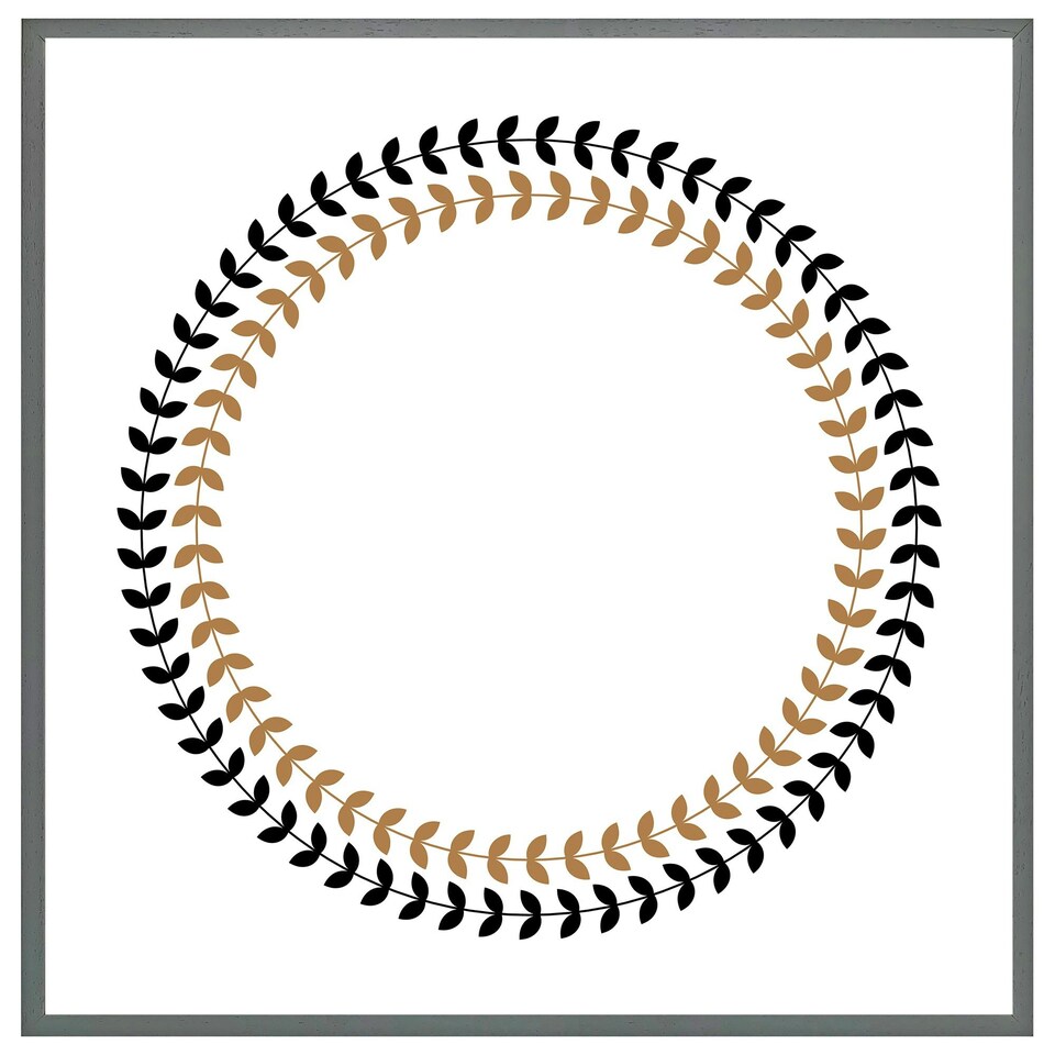 image 1 of Greek olive tree leaves (Picture Frame) Brown | Oak | S