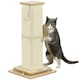 image 1 of PawHut 3-in-1 Cat Scratcher Post with Sisal Track Ball Toy, 67cm, Light Oak