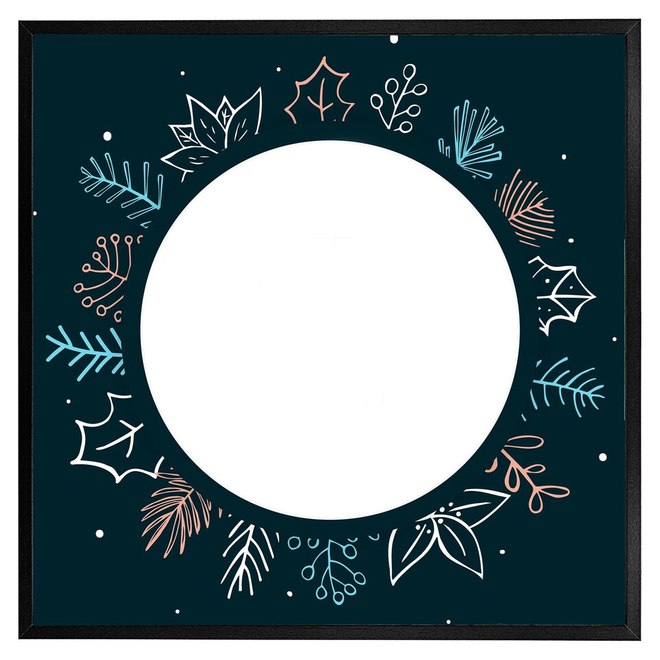image 1 of Winter flowers (Picture Frame) Brown | Oak | XL
