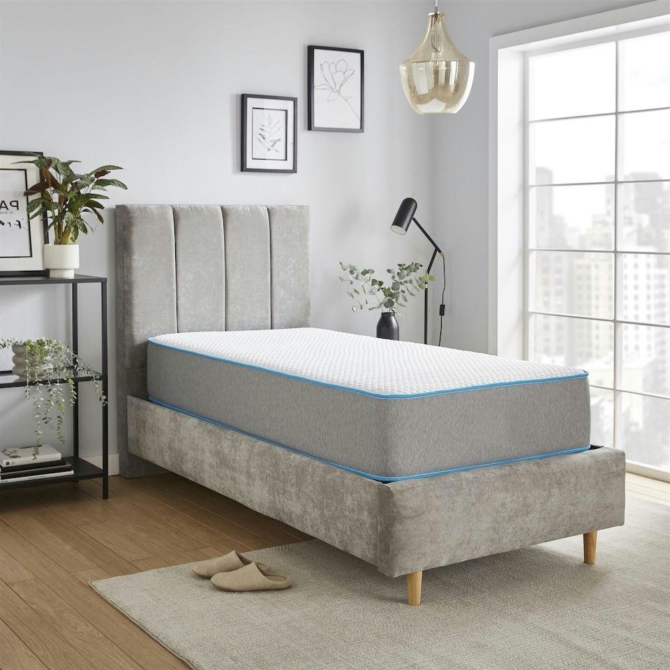 image 1 of Premium Comfort Bubble Hybrid Mattress - 23cm Deep, Soft/Medium Firmness | Grey | Small Double