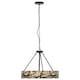 image 1 of Interiors by Premier Tiffany Style Branch Pendant Light, Hand Rolled Art Glass Ceiling Fixture, Bronze Iron Frame Hanging Light